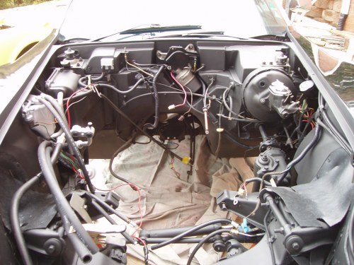 1976 corvette engine bay painted